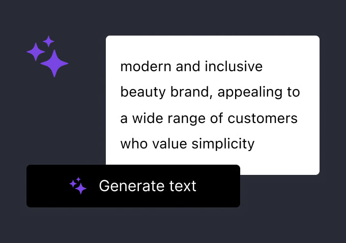 The Shopify Magic AI tool being used to generate a tagline